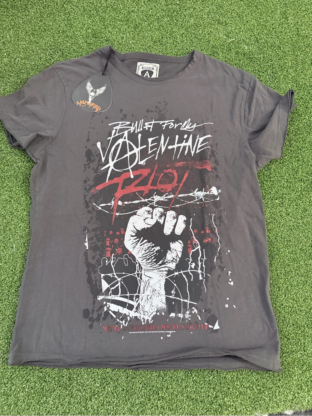 NWT Amplified Bullet For My Valentine Temper Temper Riot Graphic Tee M